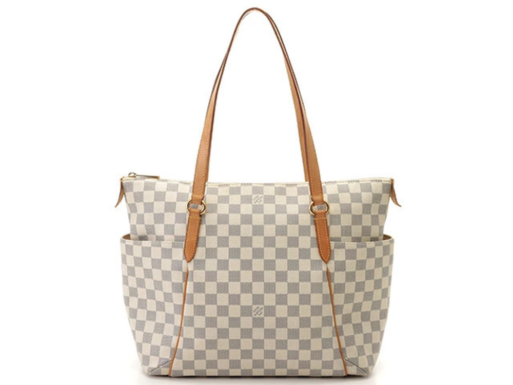 LOUIS VUITTON Tote Bag Totally Damier Azur White